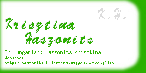krisztina haszonits business card